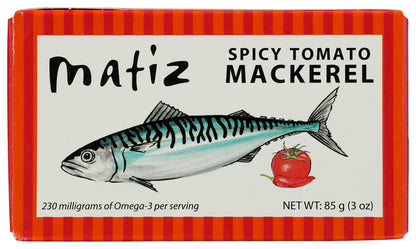 Matiz Spicy Tomato Mackerel - 3 oz tin