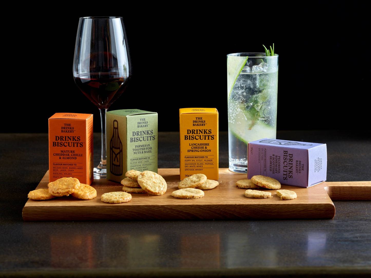 Drinks Biscuits - Mature Cheddar & Smoked Chilli 36g