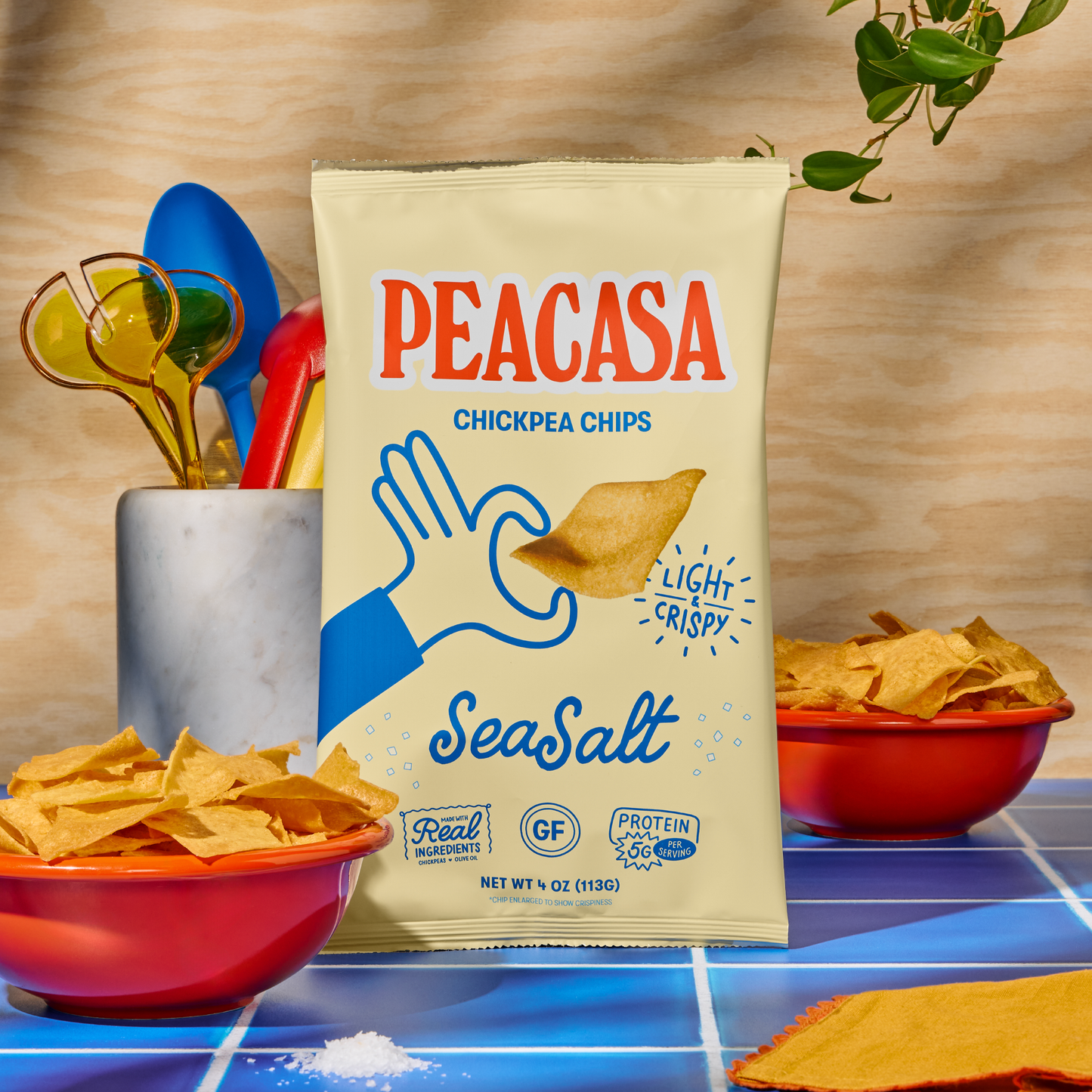 Peacasa Sea Salt Chickpea Chips Full Size Bag 🇨🇦