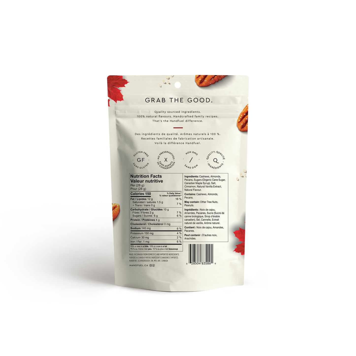 Canadian Maple Deluxe Mixed Nuts 12 x 120g: 12 PACK