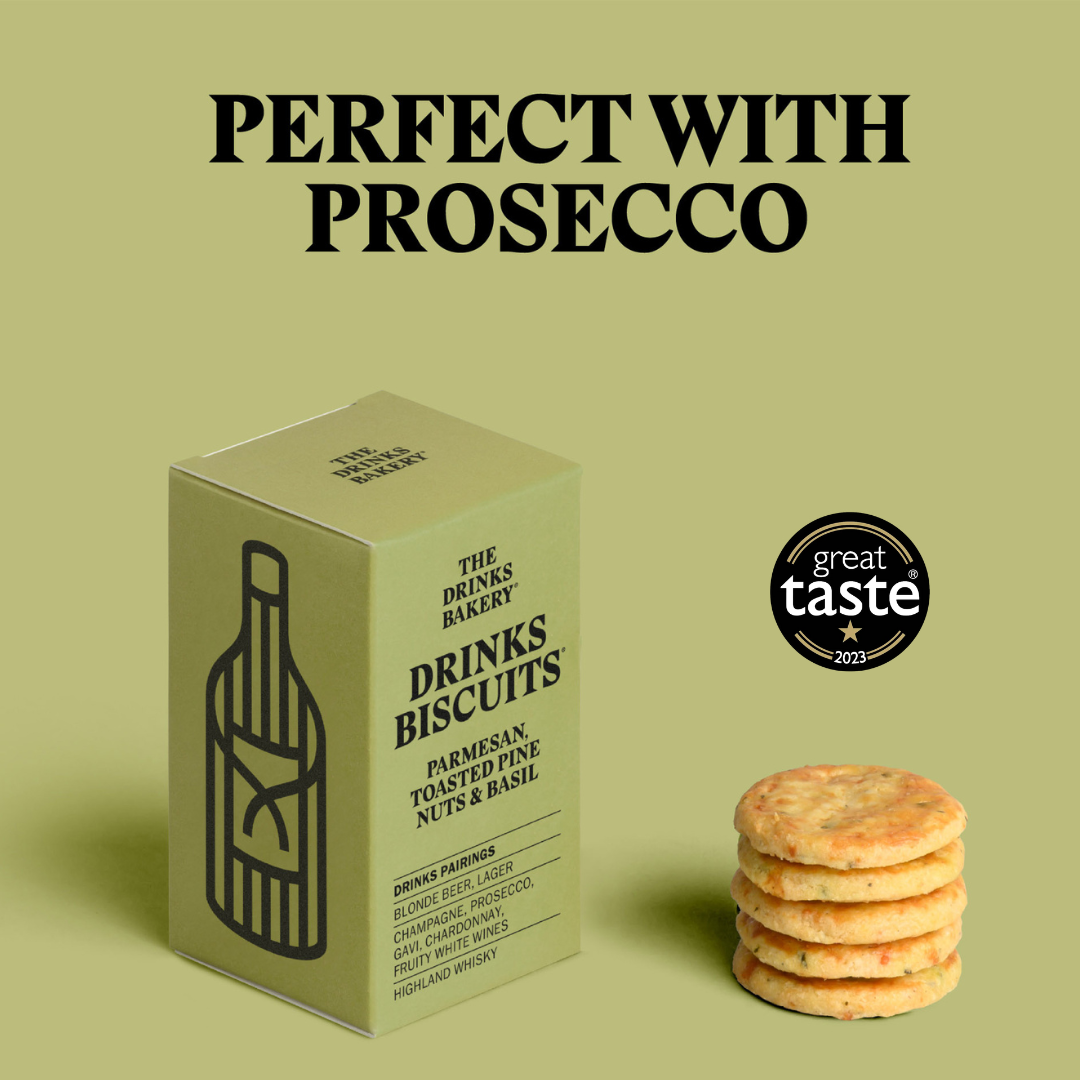 Drinks Biscuits - Parmesan Cheese & Sweet Basil 36g