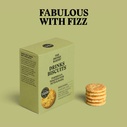 Drinks Biscuits - Parmesan Cheese & Sweet Basil 110g