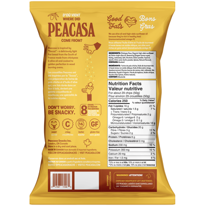 Peacasa Honey Dijon Chickpea Chips Full Size Bag 🇨🇦