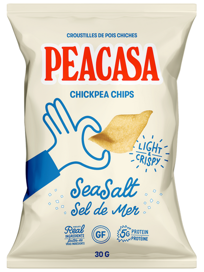 Peacasa Sea Salt Chickpea Chips Snack Bag 🇨🇦