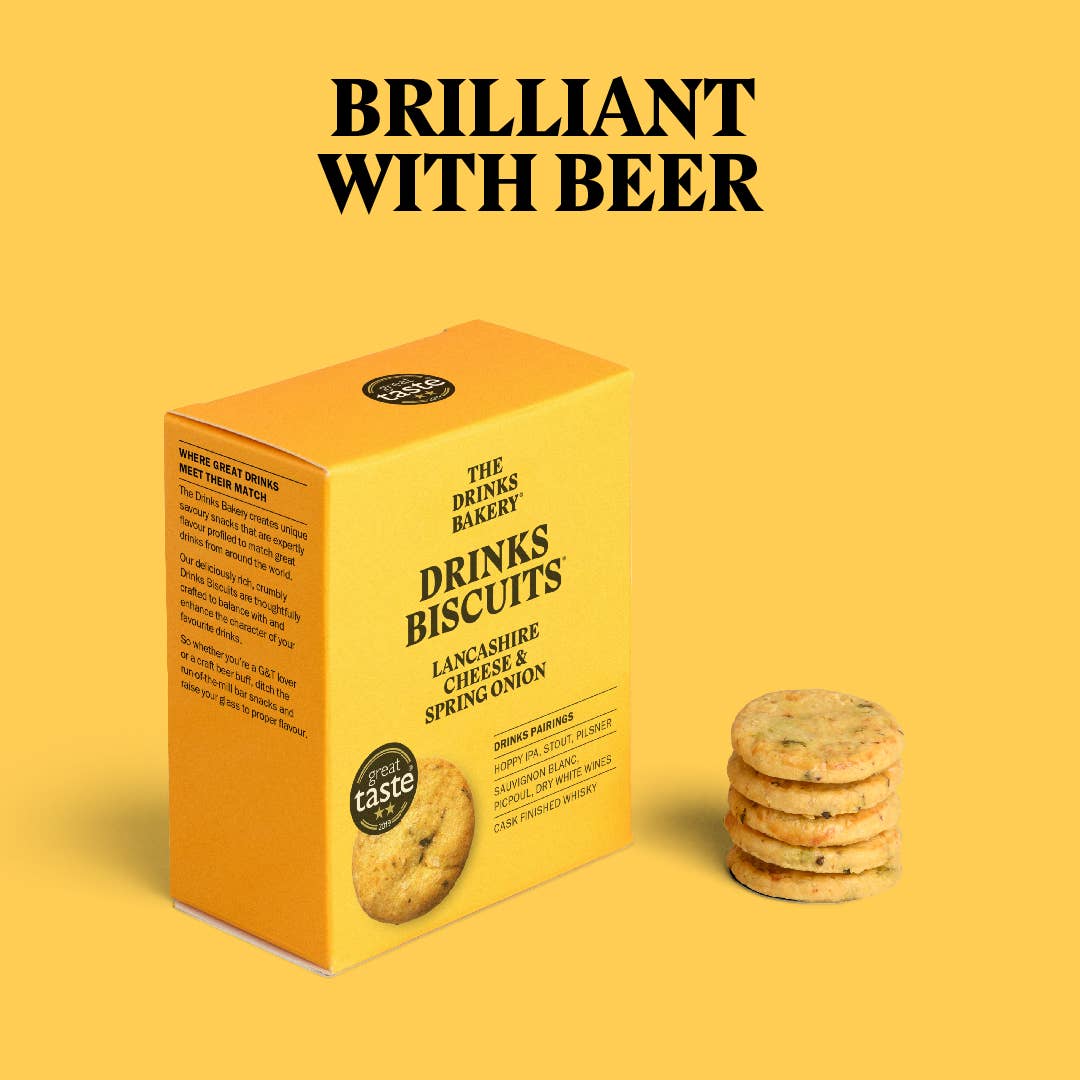 Drinks Biscuits - Lancashire Cheese & Spring Onion 110g