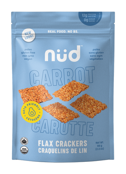 Keto Carrot Flax Crackers