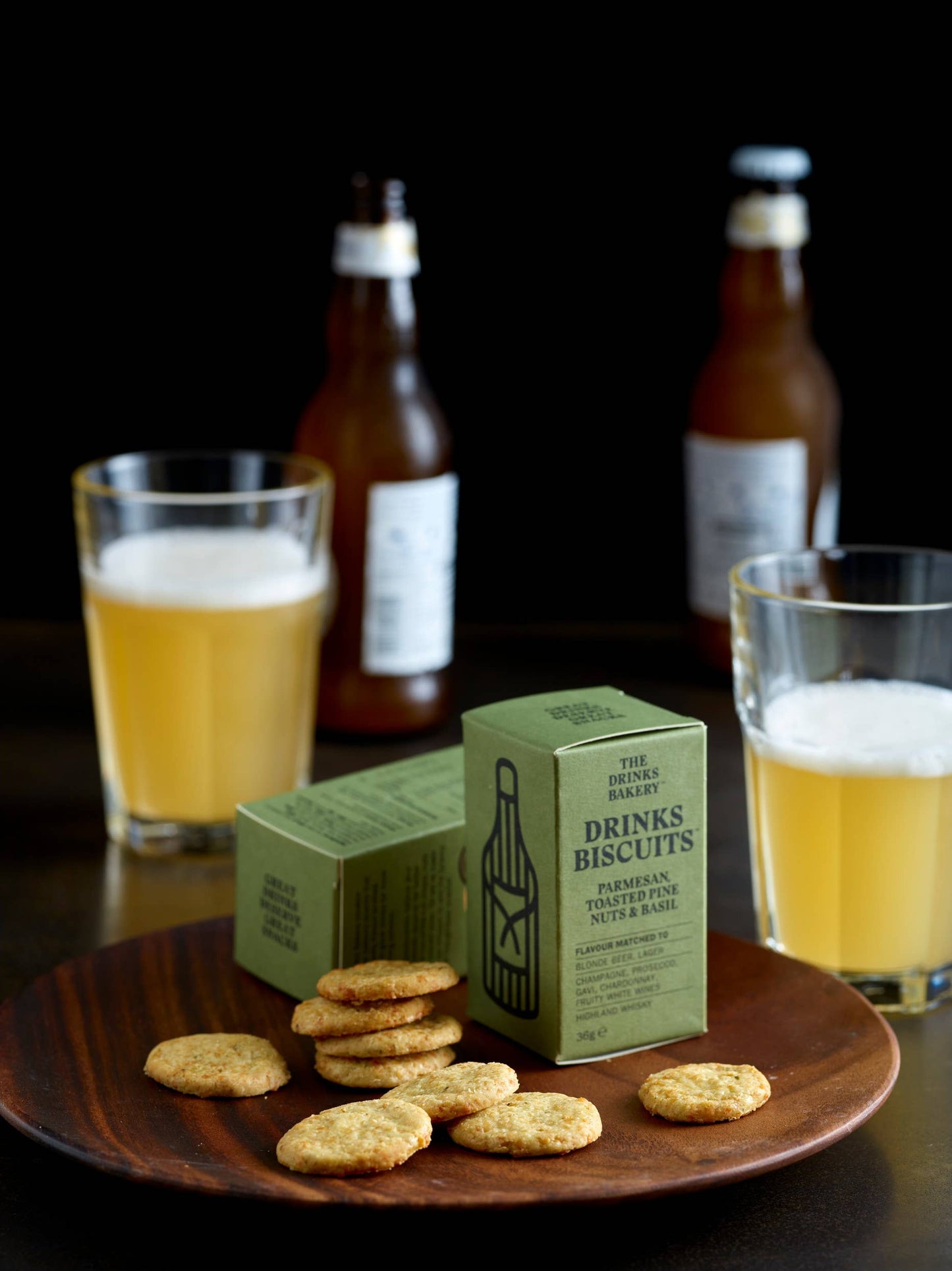 Drinks Biscuits - Parmesan Cheese & Sweet Basil 36g