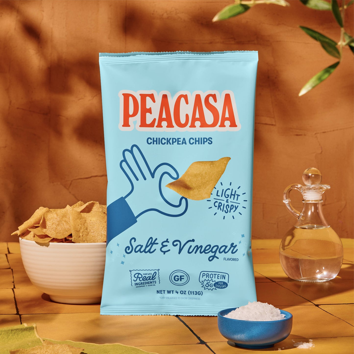 Peacasa Salt & Vinegar Chickpea Chips Full Size Bag 🇨🇦