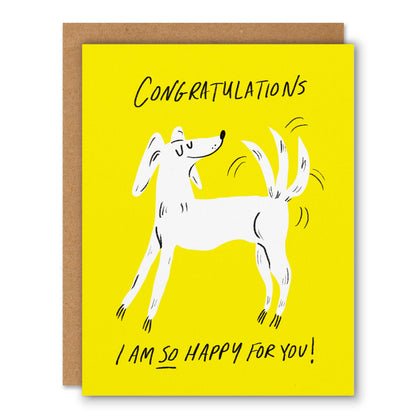 So Happy For You  Congratulations Card